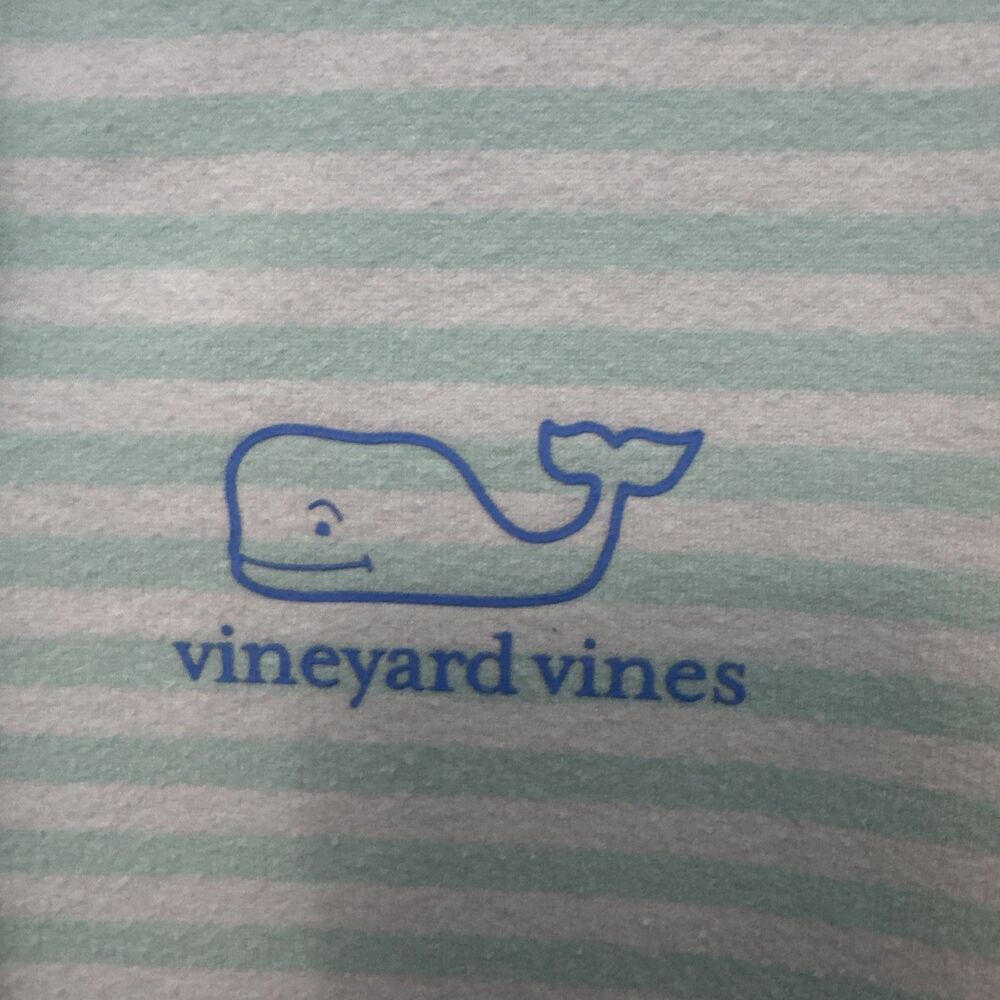 Vineyard Vines womens small sweatshirt hoodie lightweight blue white logo - Picture 2 of 8